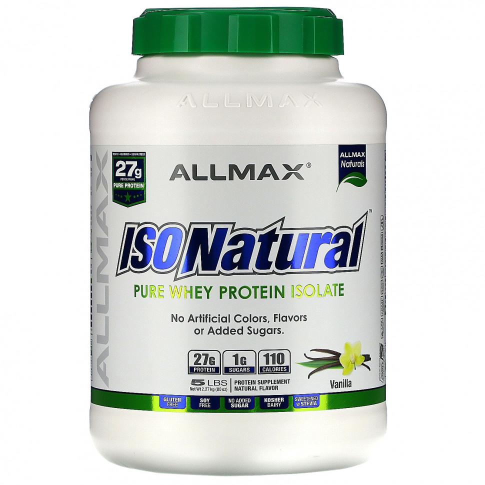   ALLMAX Nutrition, IsoNatural, 100%      (WPI90), , 5  (2,27 )   -     , -  