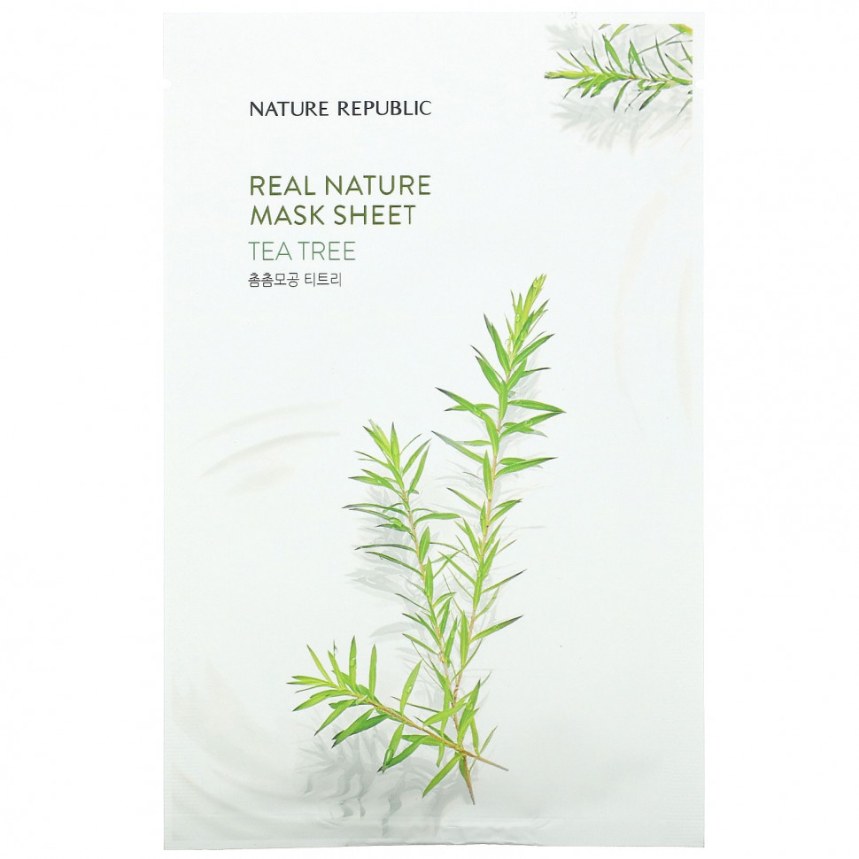   Nature Republic, Real Nature Beauty Mask Sheet, Tea Tree, 1 ., 23  (0,77 . )   -     , -  