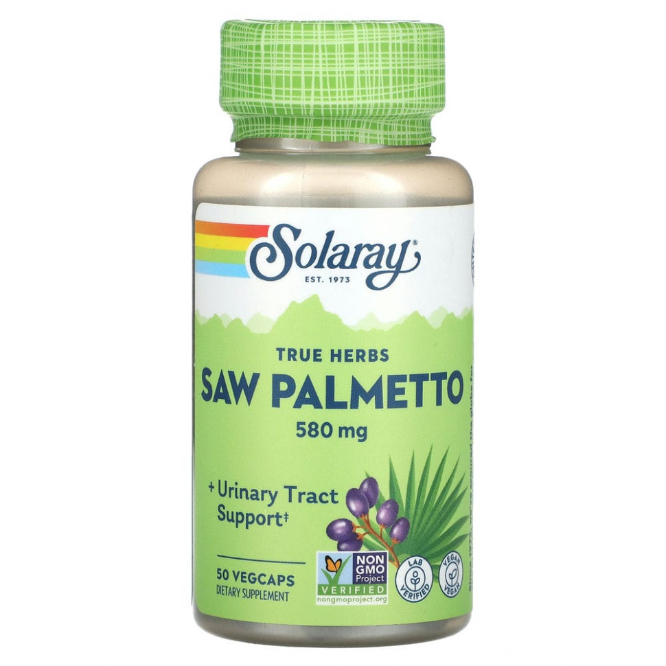   Solaray, True Herbs Saw Palmetto, 580 , 50     -     , -  