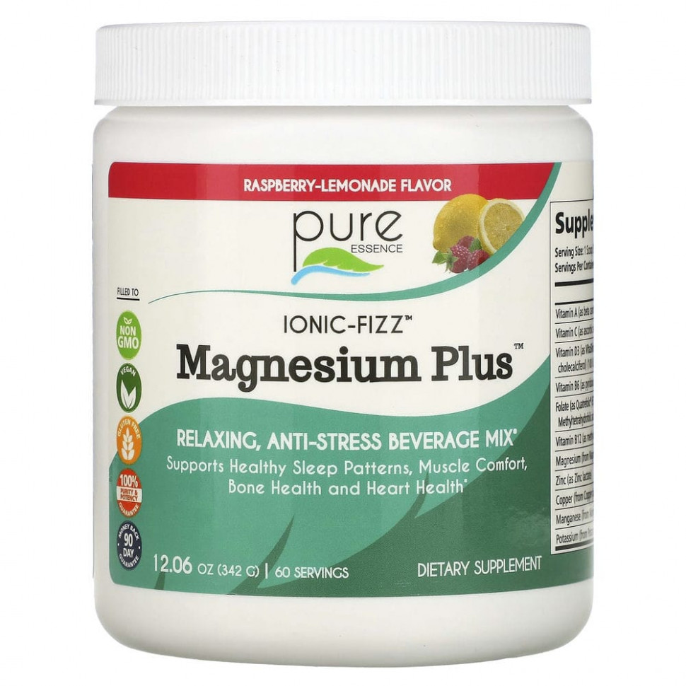  Pure Essence, Ionic-Fizz, Magnesium Plus,  , 342  (12,06 )  IHerb ()