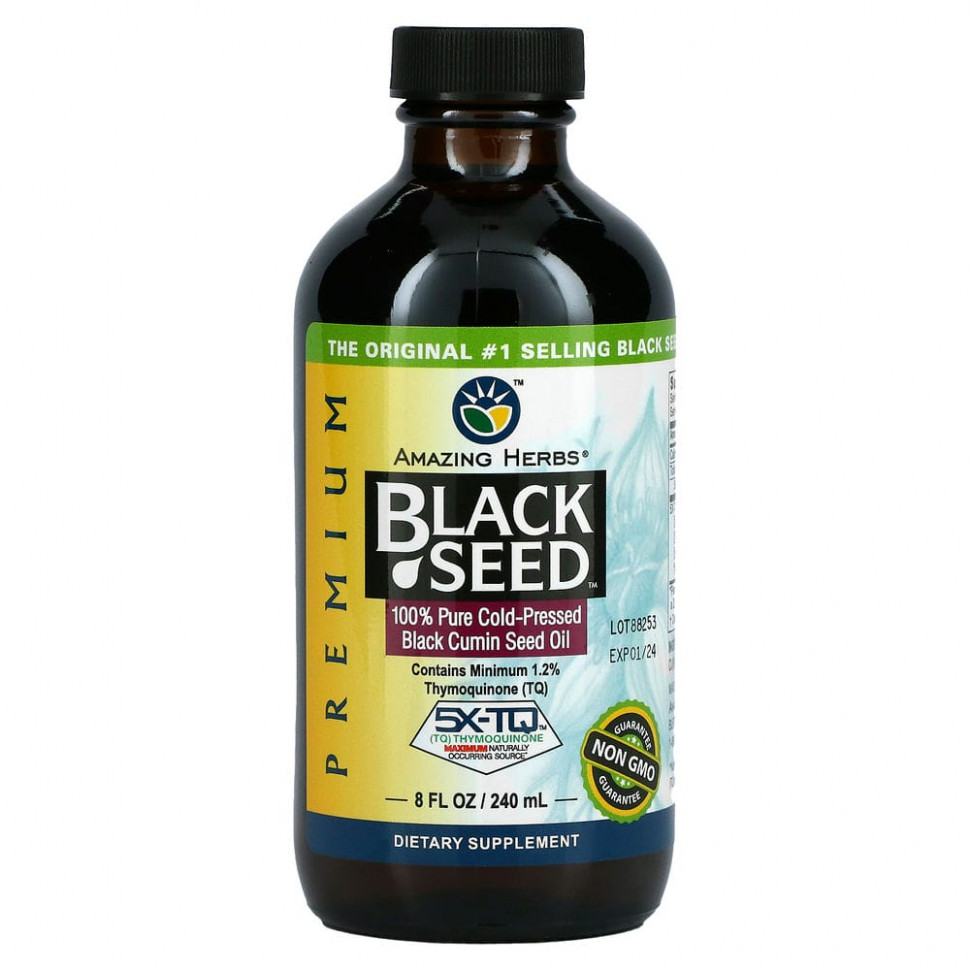  Amazing Herbs, Black Seed, 100%        , 240  (8 . )  IHerb ()