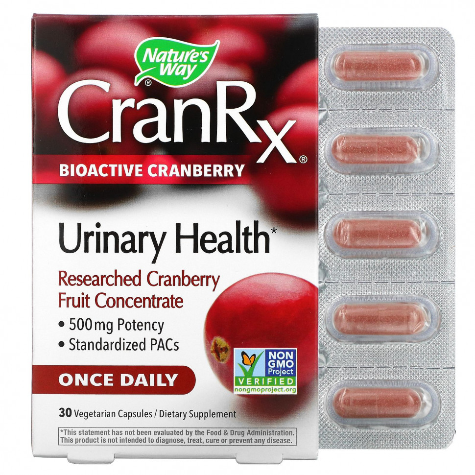   Nature's Way, CranRx, Urinary Health,  , 500 , 30     -     , -,   