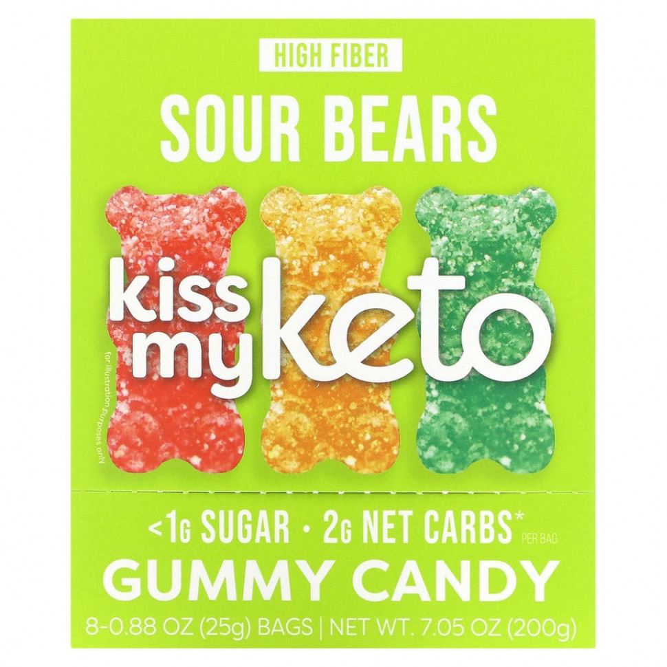   Kiss My Keto, Gummy Candy,  , 8 , 25  (0,88 )   -     , -  