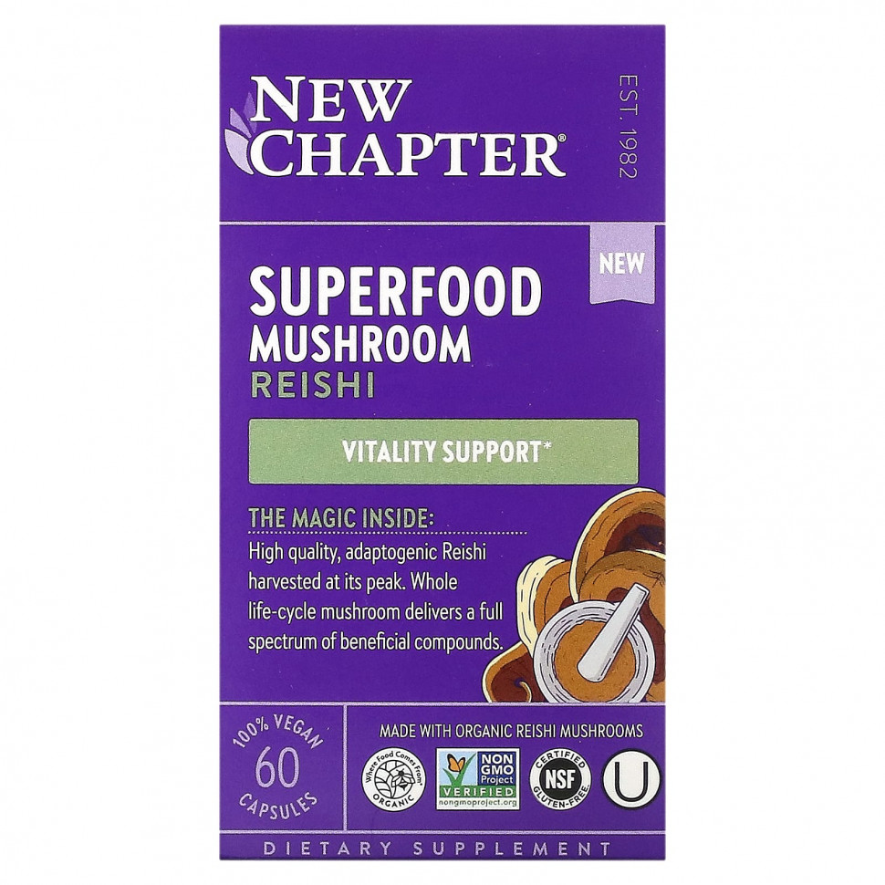   New Chapter, Superfood Mushroom, , 60     -     , -,   
