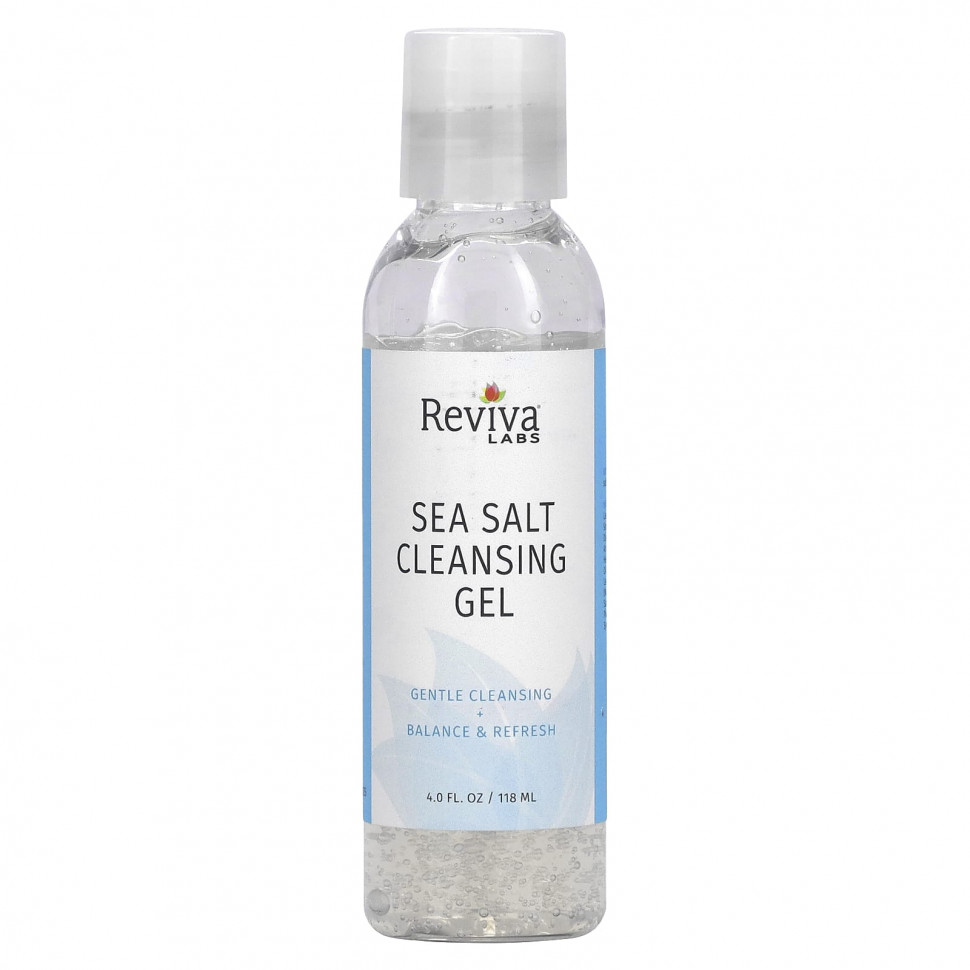   Reviva Labs, Sea Salt Cleansing Gel, 4 fl oz (118 ml)   -     , -,   