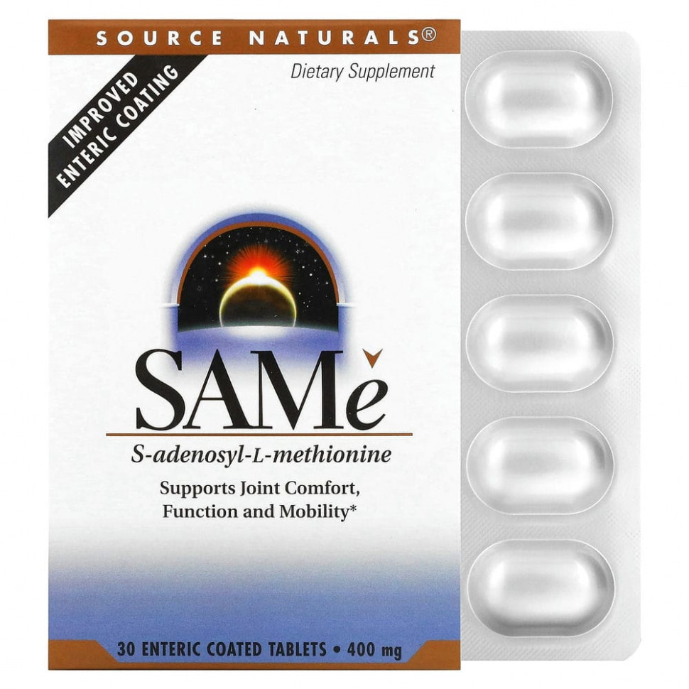   Source Naturals, SAMe, 400 , 30 ,      -     , -  