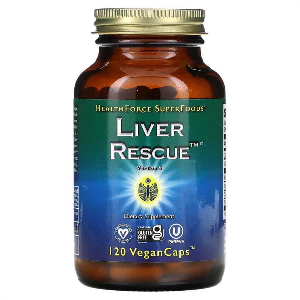   HealthForce Superfoods, Liver Rescue,   ,  6, 120   VeganCaps   -     , -  