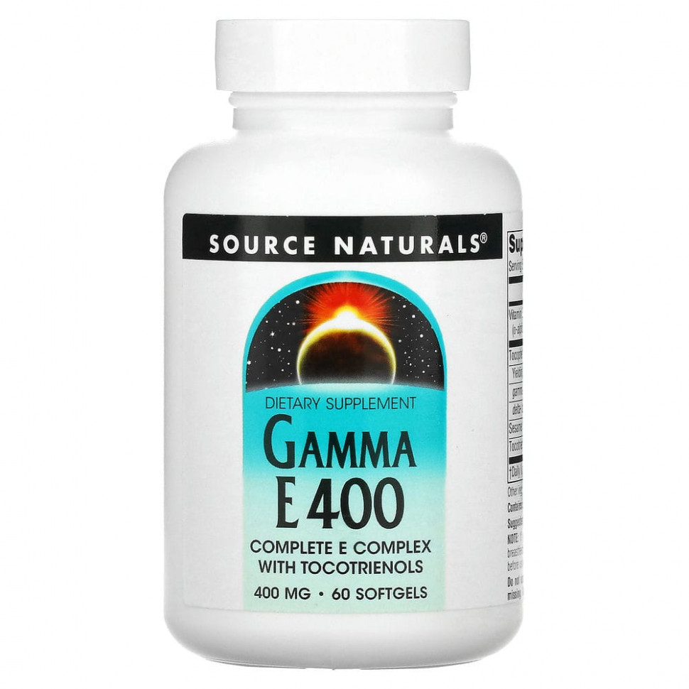   Source Naturals,  Gamma E 400  , 400 , 60     -     , -,   