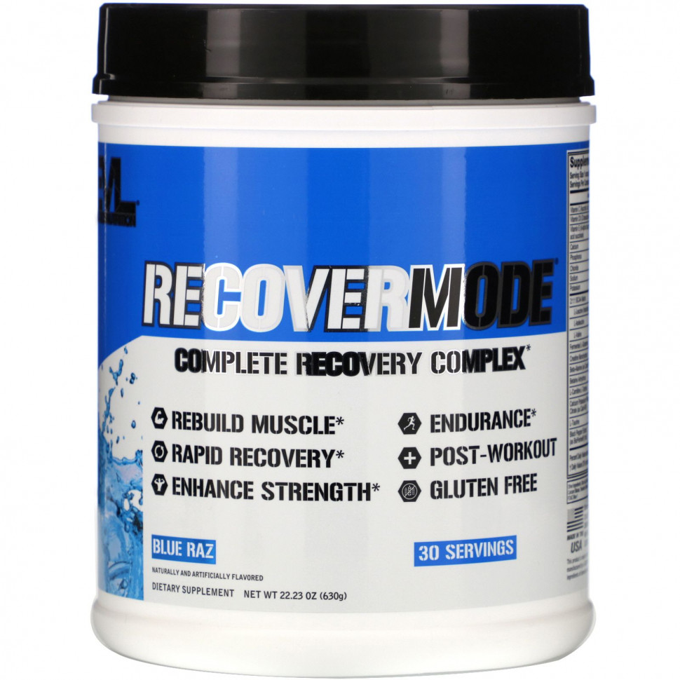   EVLution Nutrition, Recover Mode, Complete Recovery Complex, 22.23 oz (630 g)   -     , -  