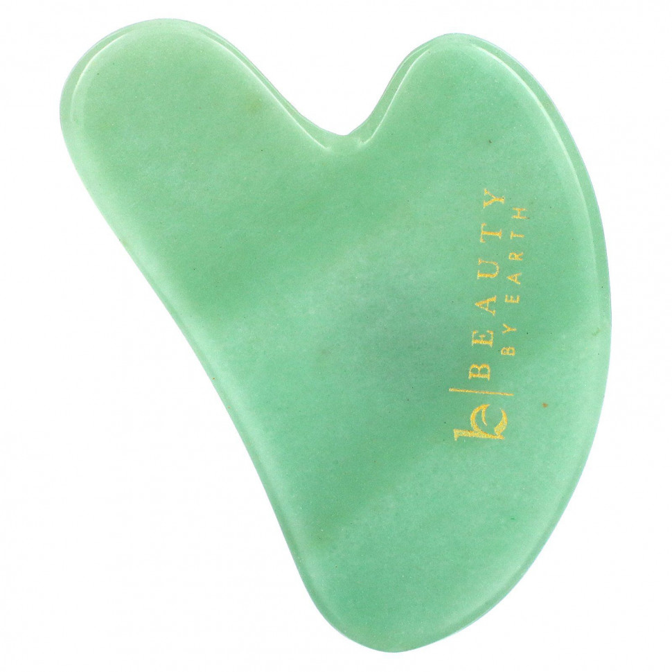   Beauty By Earth, Jade Gua Sha, Scraping Massage Tool, 1 Tool   -     , -  