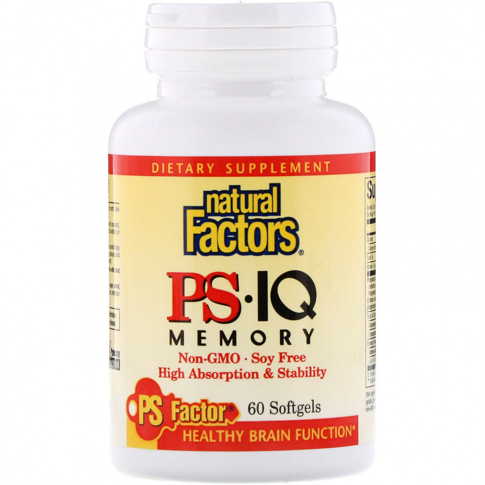   Natural Factors, PS - IQ Memory, 60     -     , -  