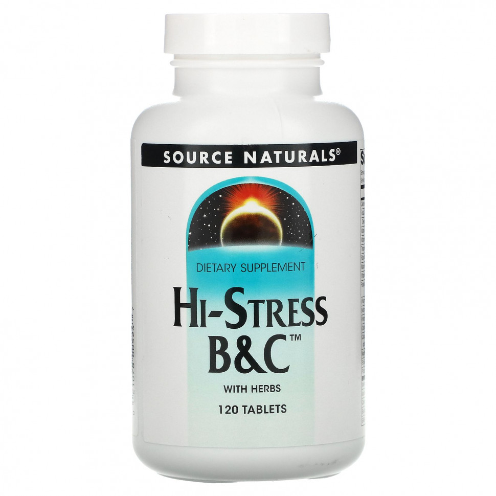  Source Naturals, Hi-Stress B&C,  B  C  , 120    -     , -,   