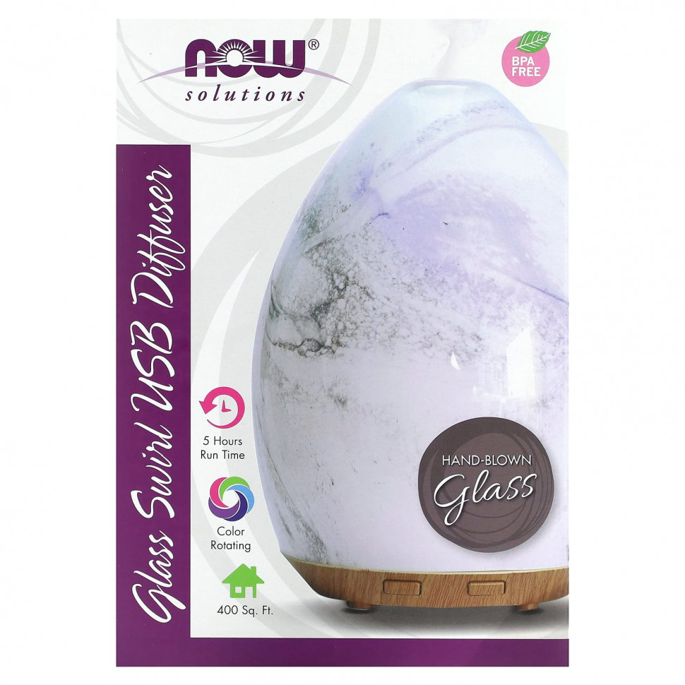   NOW Foods, Solutions, Glass Swirl USB,  , 1    -     , -  