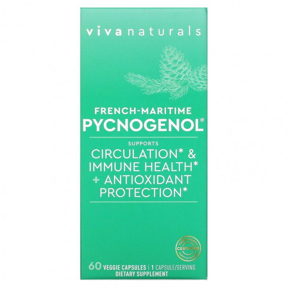   Viva Naturals, French-Maritime Pycnogenol`` 60     -     , -,   