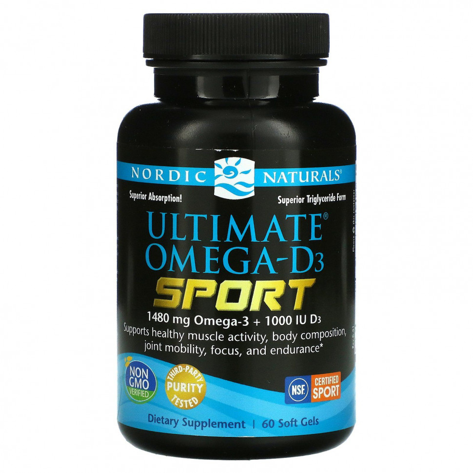   Nordic Naturals, Ultimate -D3, Sport, 60    -     , -  