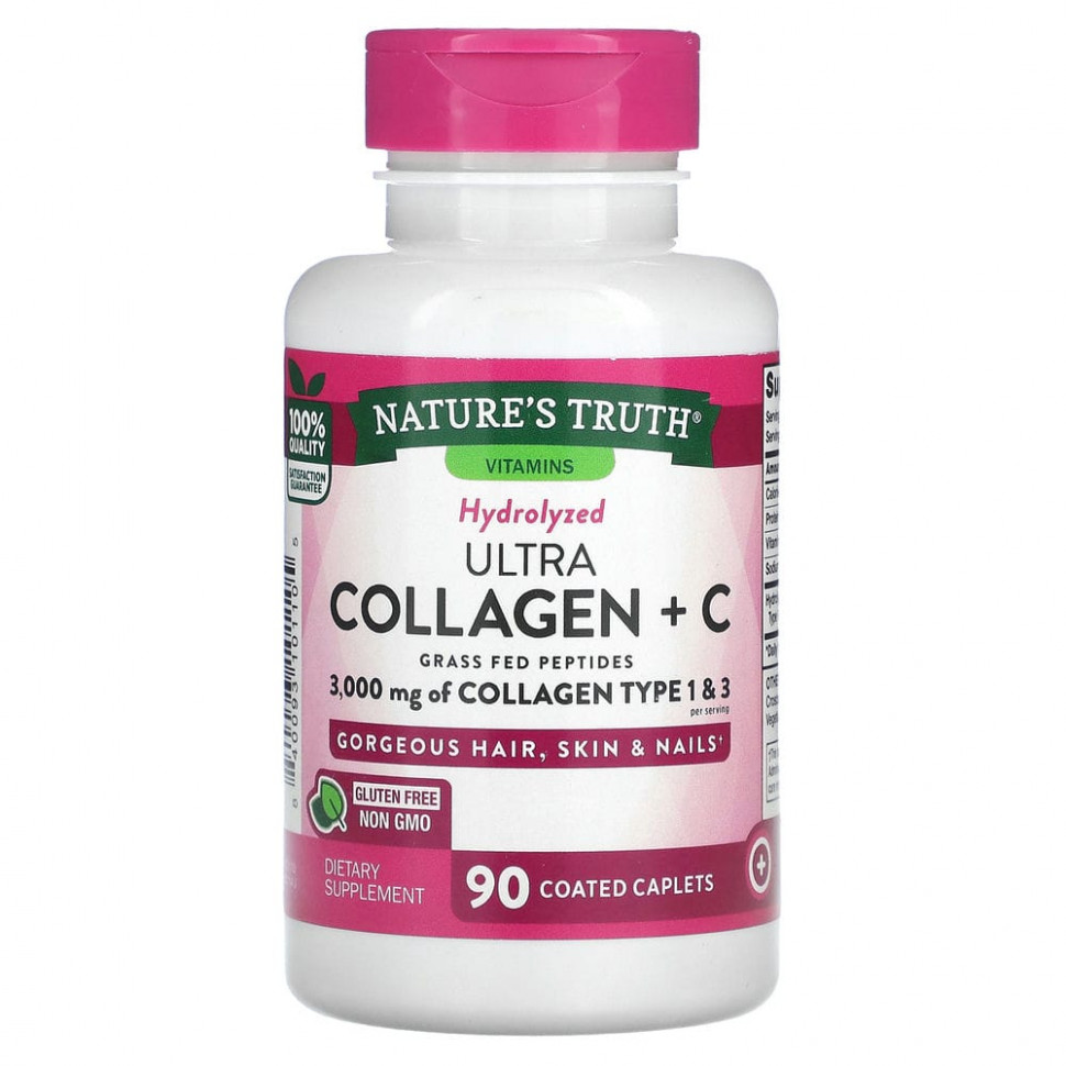   Nature's Truth, Ultra Collagen + C, 3000 , 90 ,     -     , -  