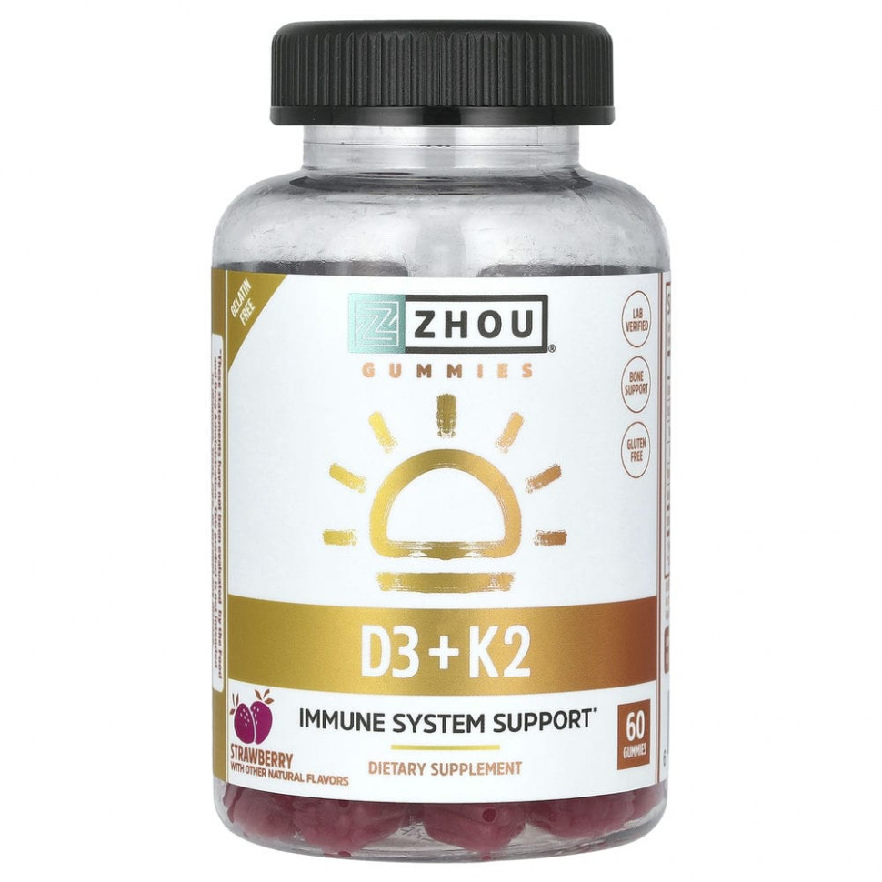  Zhou Nutrition, K2 + D3, , 60    IHerb ()