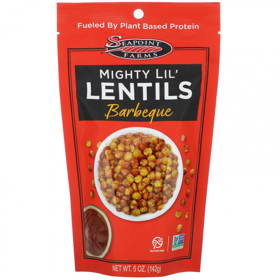   Seapoint Farms, Mighty Lil' Lentils, Barbecue, 5 oz (142 g)   -     , -  