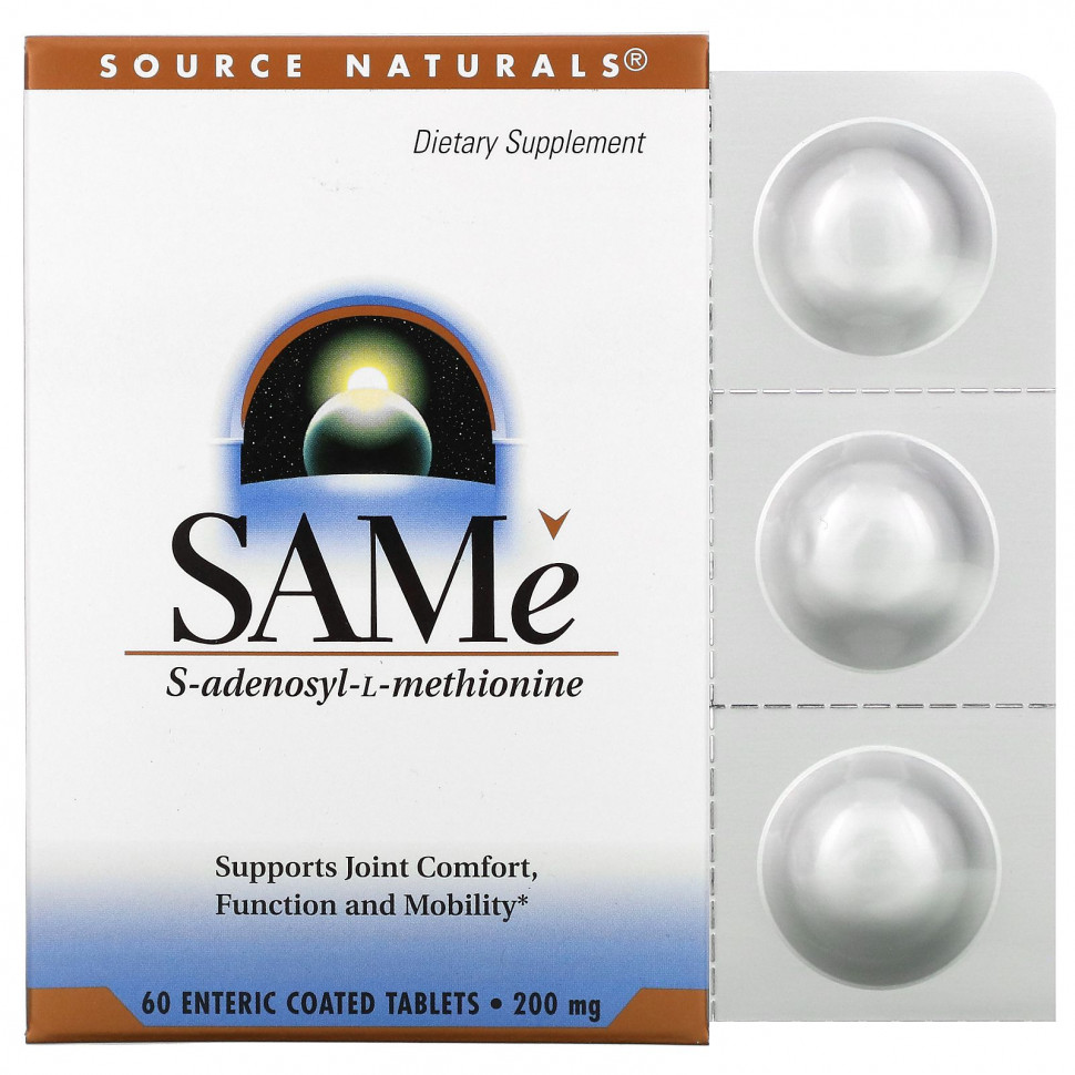   Source Naturals, SAMe, 200 , 60 ,      -     , -  