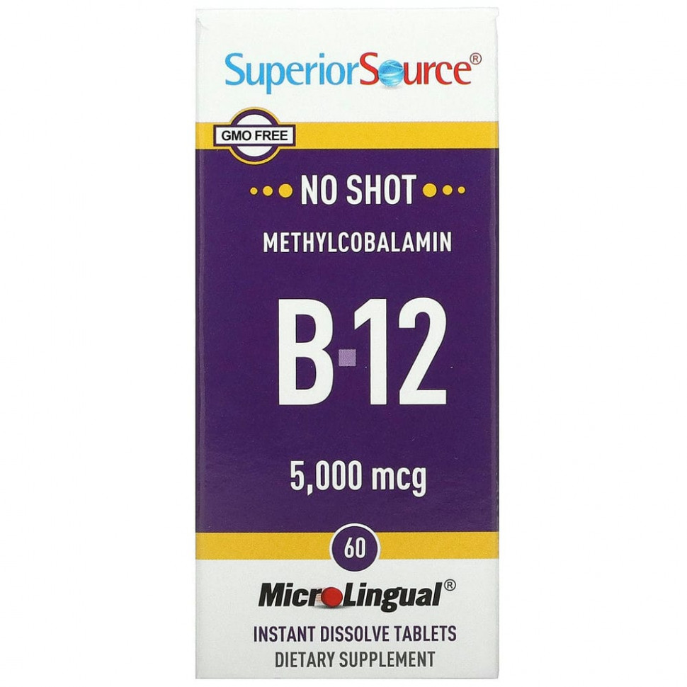   Superior Source,  B12, 5000 , 60   MicroLingual   -     , -  