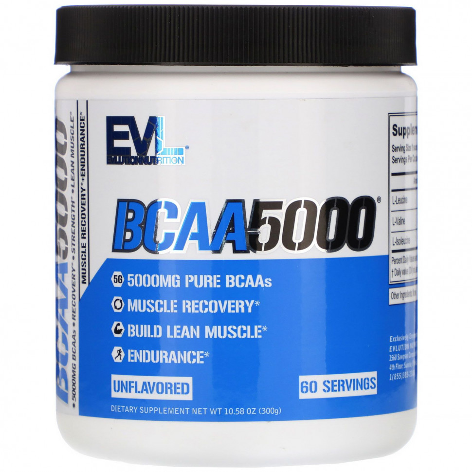   EVLution Nutrition, BCAA5000,   , 300  (10,58 )   -     , -  