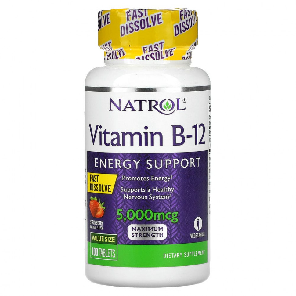   Natrol,  B12, ,  , , 5000 , 100    -     , -  