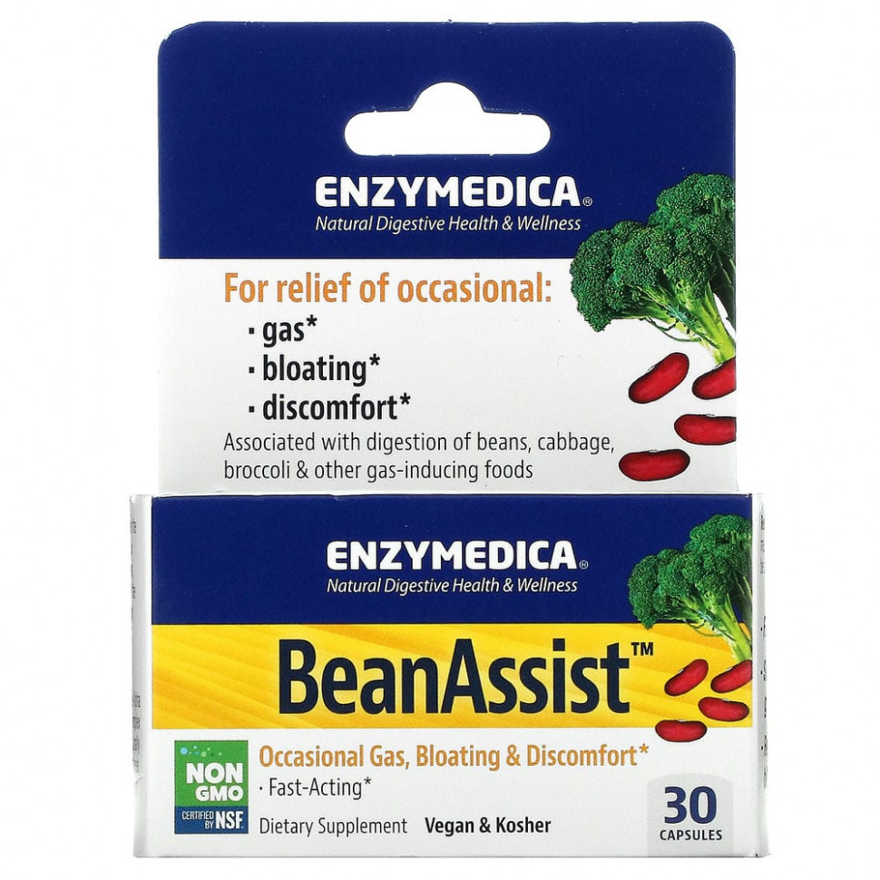   Enzymedica, BeanAssist, 30    -     , -  