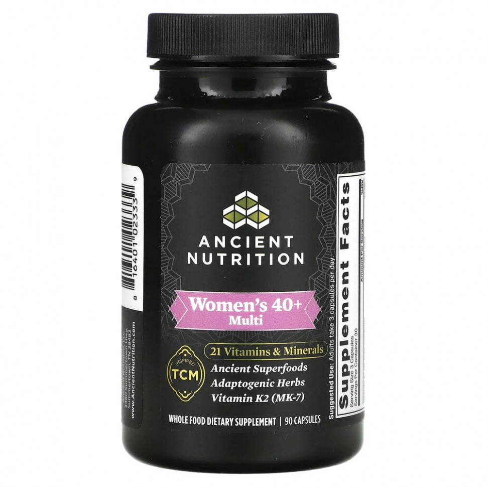   Dr. Axe / Ancient Nutrition, Ancient Multi,    40 , 90    -     , -  