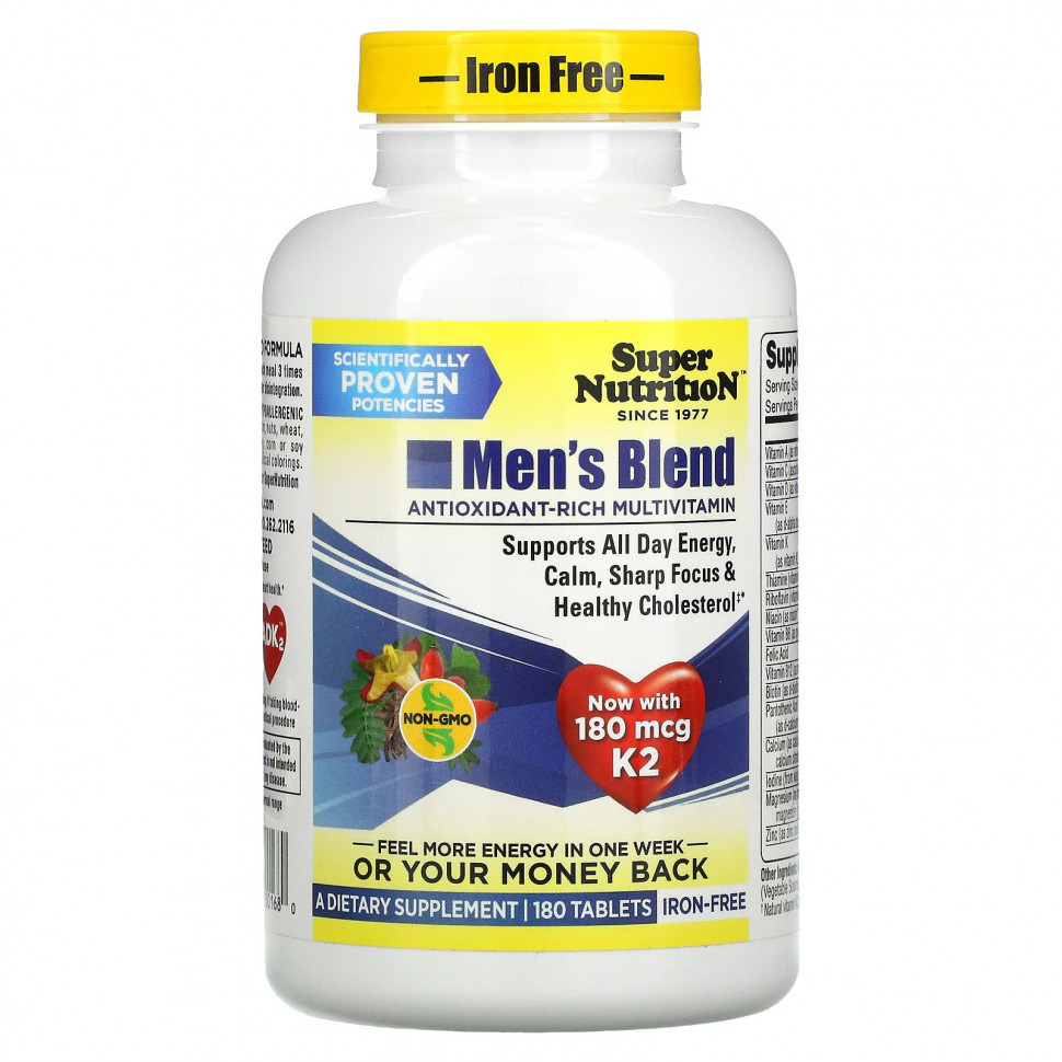  Super Nutrition, Men's Blend,   , , 180   IHerb ()