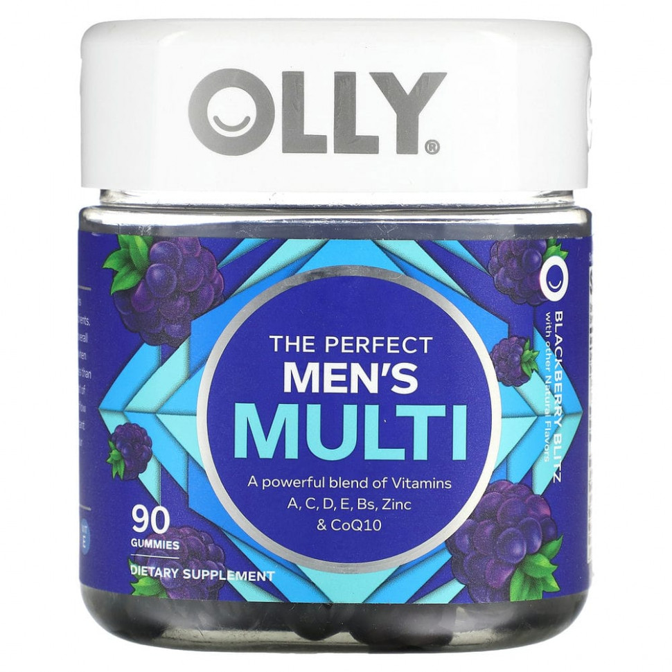   OLLY, The Perfect Men's Multi, Blackberry Blitz, 90     -     , -,   