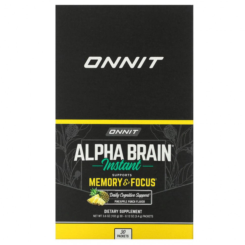   Onnit, Alpha Brain,  ,  , 30   3,4  (0,12 )   -     , -,   