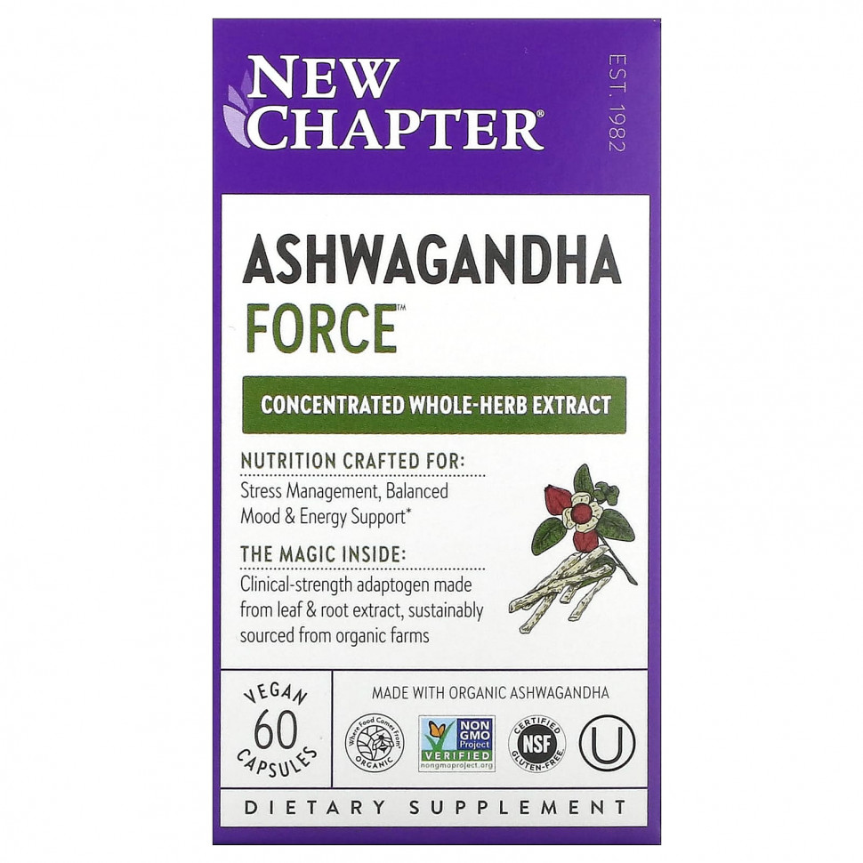   New Chapter, Ashwagandha Force`` 60     -     , -,   