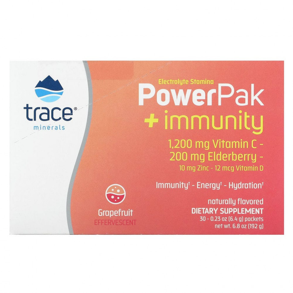  Trace Minerals , Electrolyte Stamina, PowerPak + Immunity, , 30   6,4  (0,23 )   -     , -,   