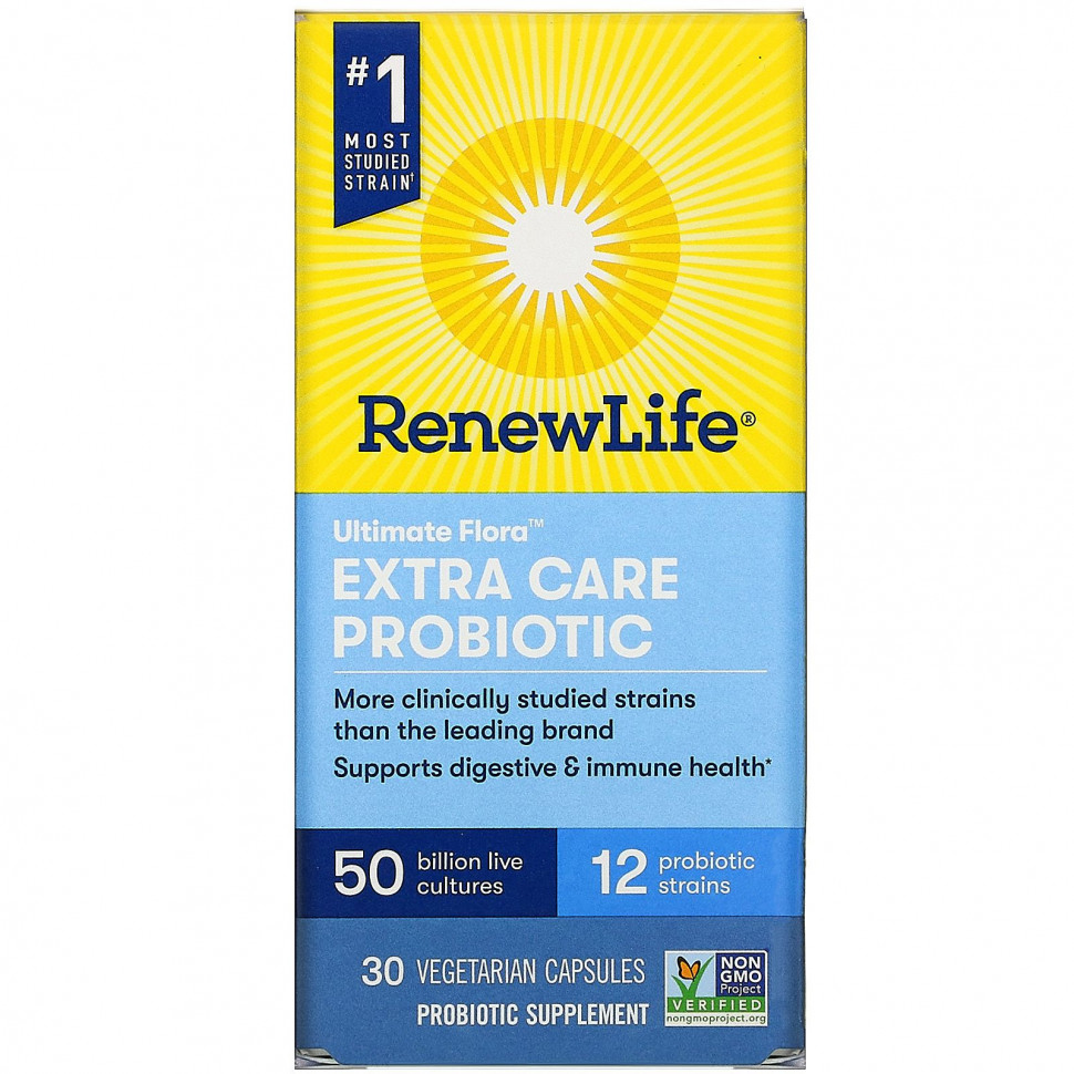   Renew Life, Extra Care, Ultimate Flora     , 50   , 30     -     , -  