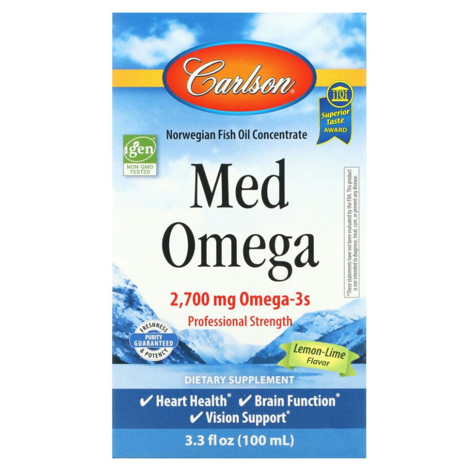   Carlson, Med Omega,    , 2 700 , 3,3 . .(100 )   -     , -  