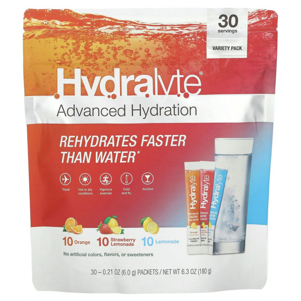   Hydralyte, Advanced Hydration, Variety Pack, ,  , , 30   6  (0,21 )   -     , -,   