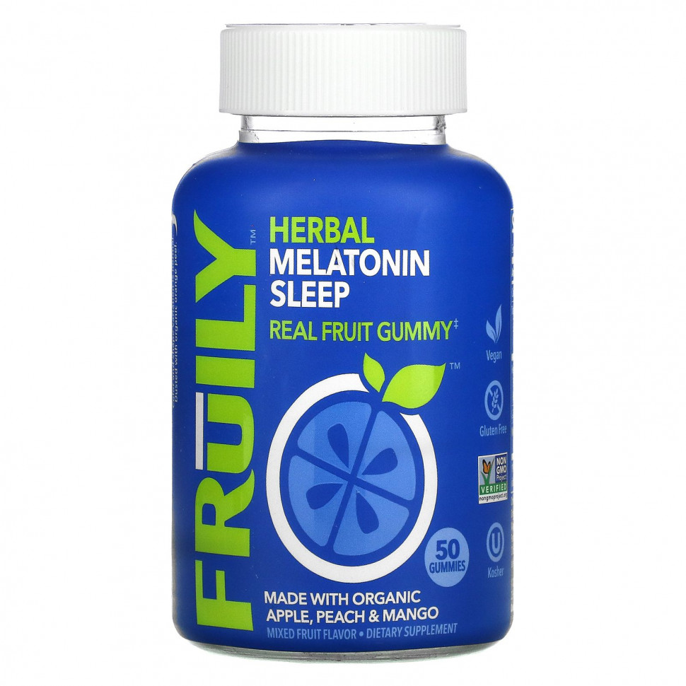   Fruily, Herbal Melatonin Sleep, Mixed Fruit , 50 Gummies   -     , -,   