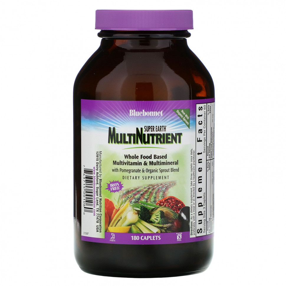 Bluebonnet Nutrition, Super Earth Multinutrient,  , 180    IHerb ()