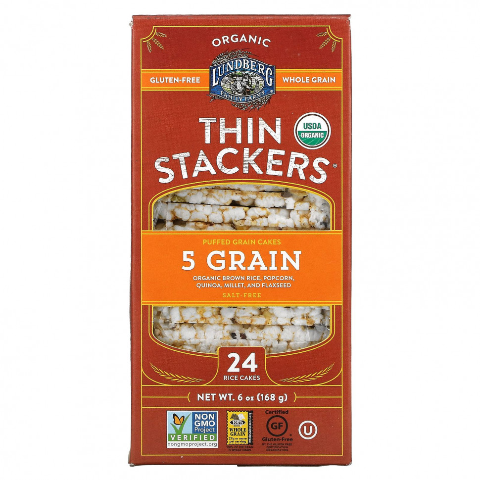   Lundberg, Organic Thin Stackers,  , 5 ,  , 24  , 168  (6 )   -     , -  