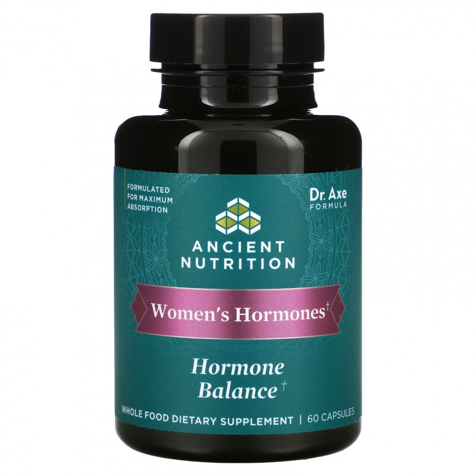   Dr. Axe / Ancient Nutrition, Women's Hormones, Hormone Balance, 60    -     , -  