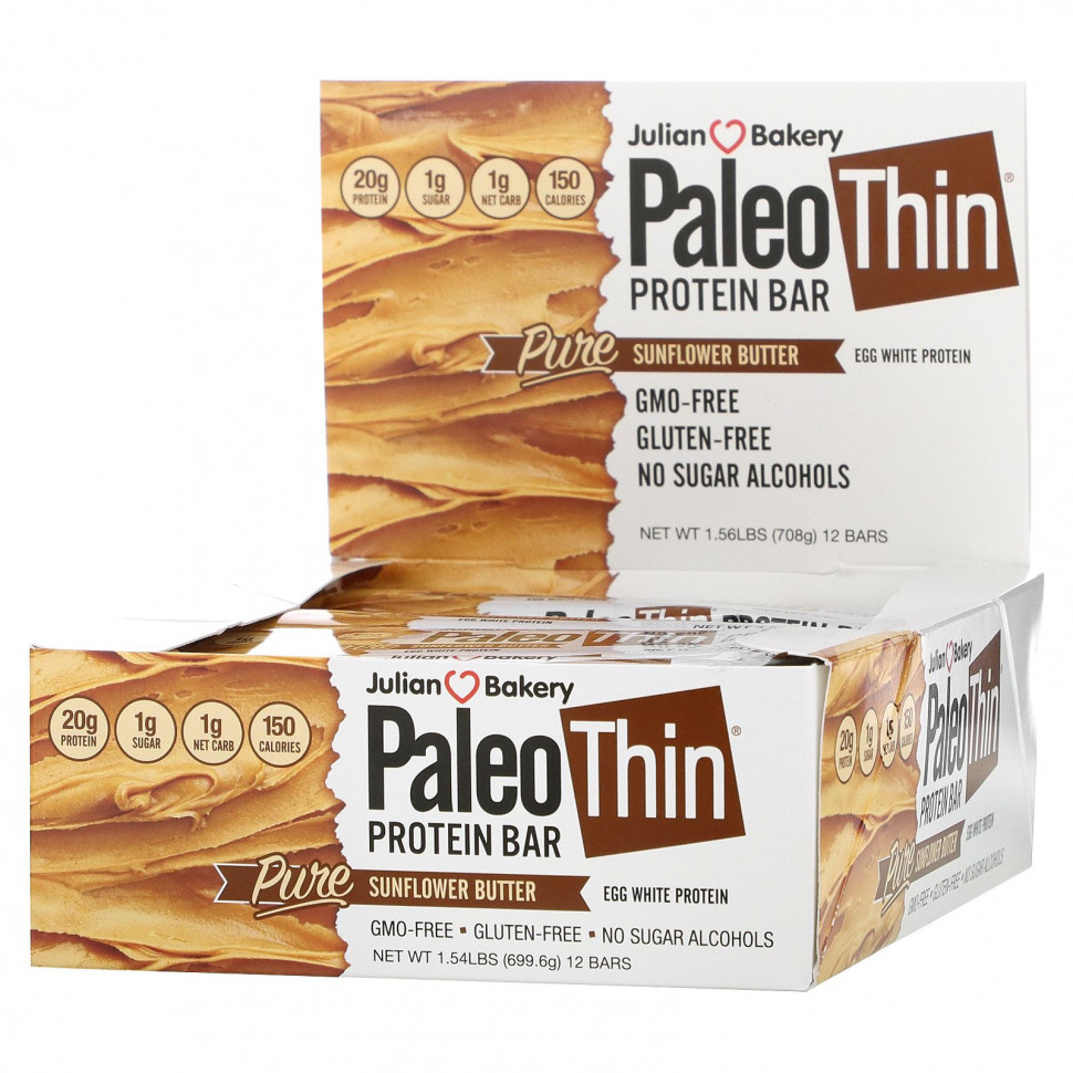   Julian Bakery, Paleo Thin Protein Bar,   , 12 , 59  (2,08 )   -     , -,   