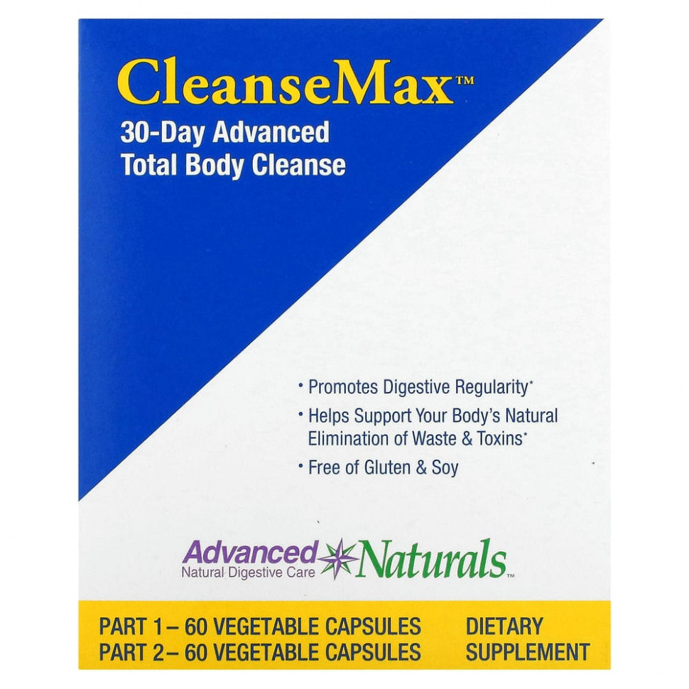   Advanced Naturals, CleanseMax,       30 , 2 , 60       -     , -,   