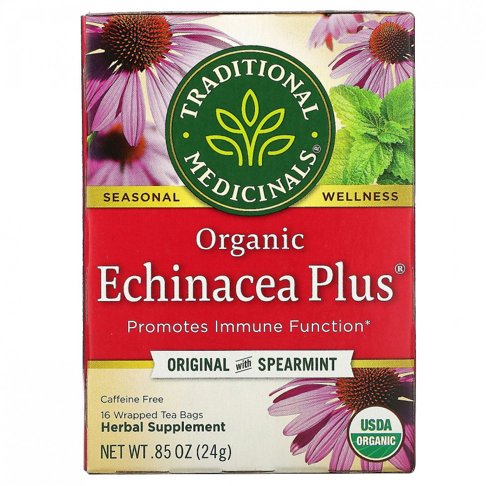   Traditional Medicinals, Organic Echinacea Plus,    ,  , 16    , 24  (0,85 )   -     , -,   