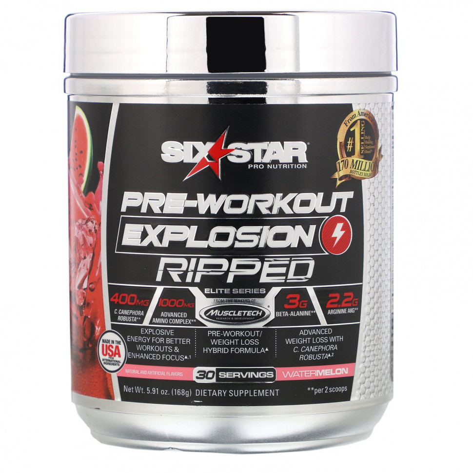   Six Star, Pre-Workout Explosion Ripped,   , 168  (5,91 )   -     , -  