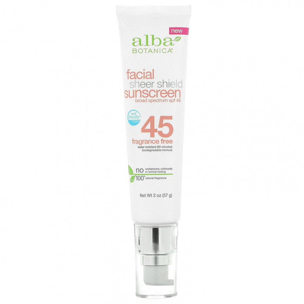   Alba Botanica, Sheer Shield,    , SPF 45,  , 57  (2 )   -     , -  