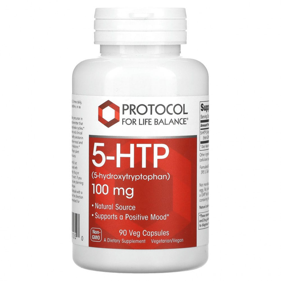   Protocol for Life Balance, 5-HTP, 100 , 90     -     , -,   