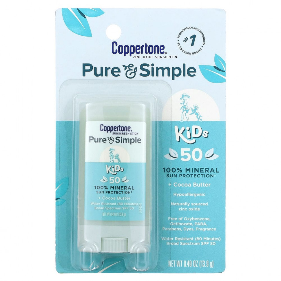   Coppertone, Pure & Simple, Kids,    , SPF 50, -, 13,9  (0,49 )   -     , -  