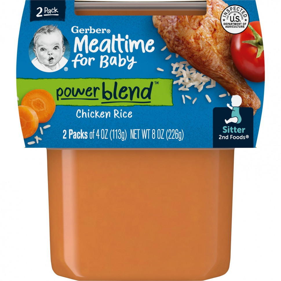   Gerber, Mealtime for Baby,  Power, 2nd Foods,   , 2   113  (4 )   -     , -  