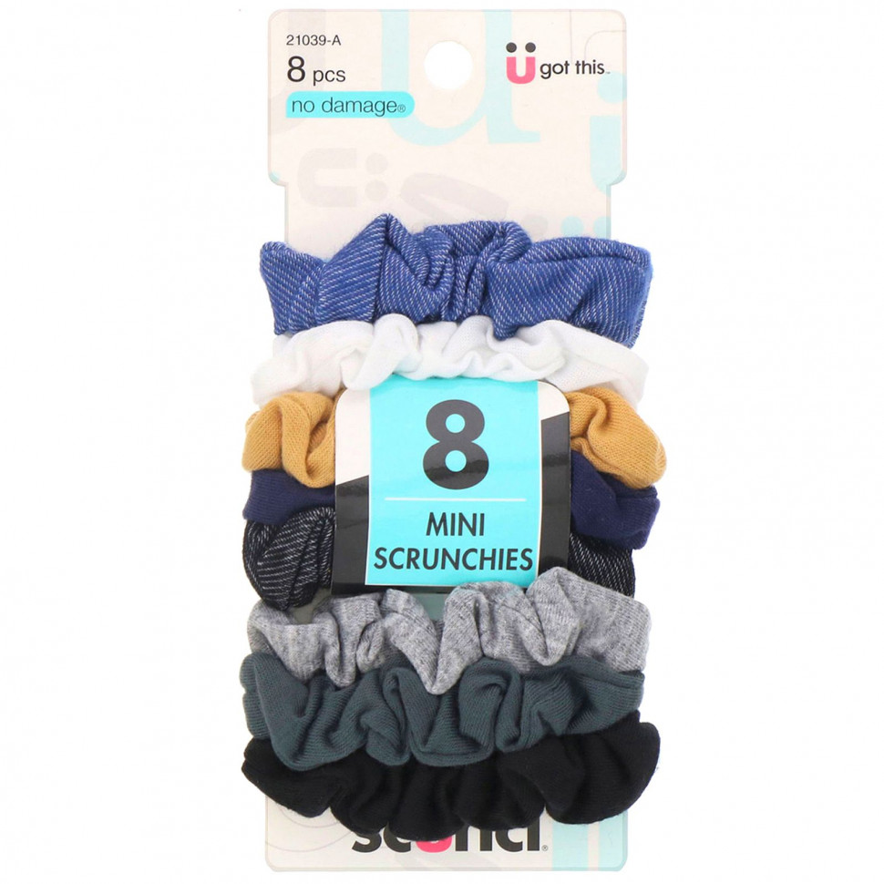   Scunci, -   No Damage, Mini Scrunchies,   (), 8    -     , -  