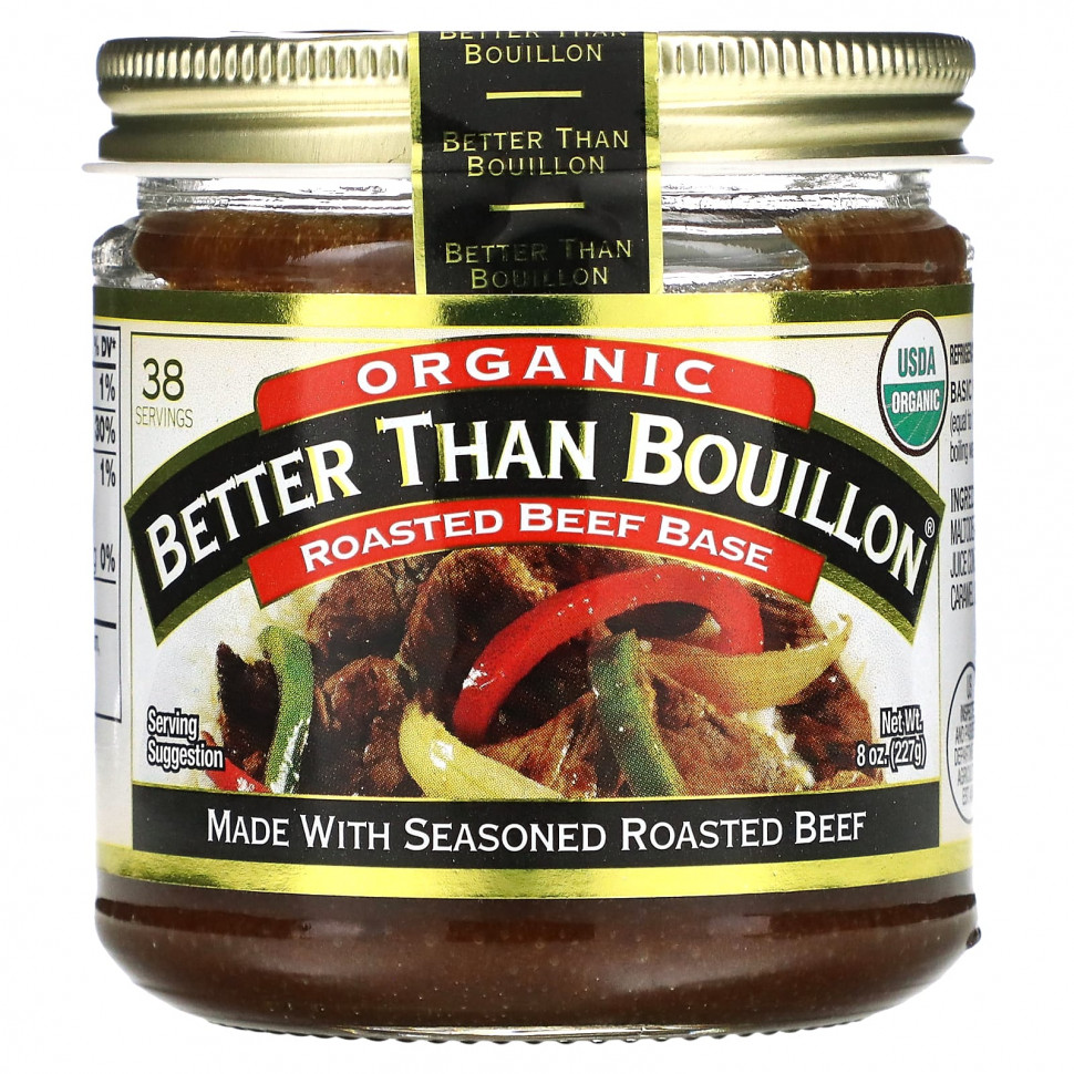   Better Than Bouillon, Organic Roasted Beef Base, 8 oz (227 g)   -     , -  